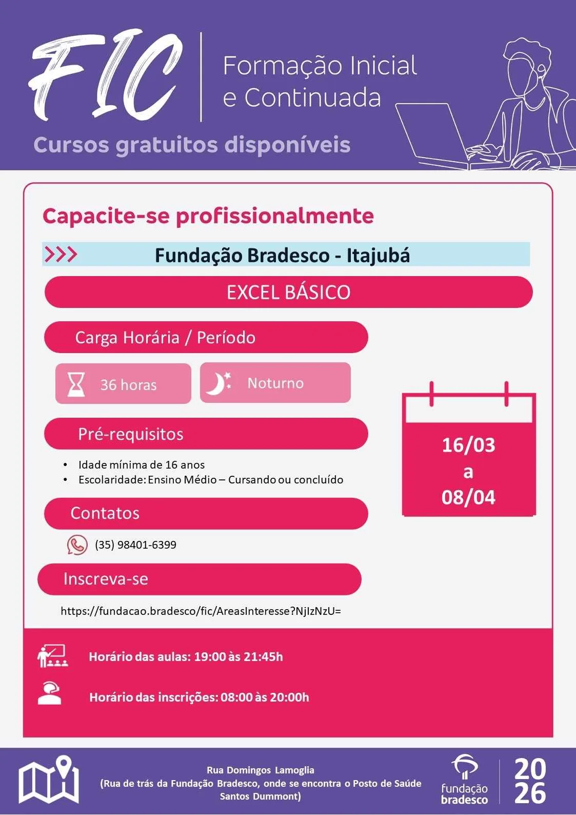 Fundação Bradesco anuncia novos cursos da Formação Inicial e Continuada