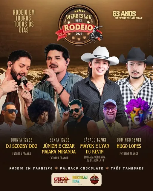4ª Festa do Peão de Wenceslau Braz. Programação: