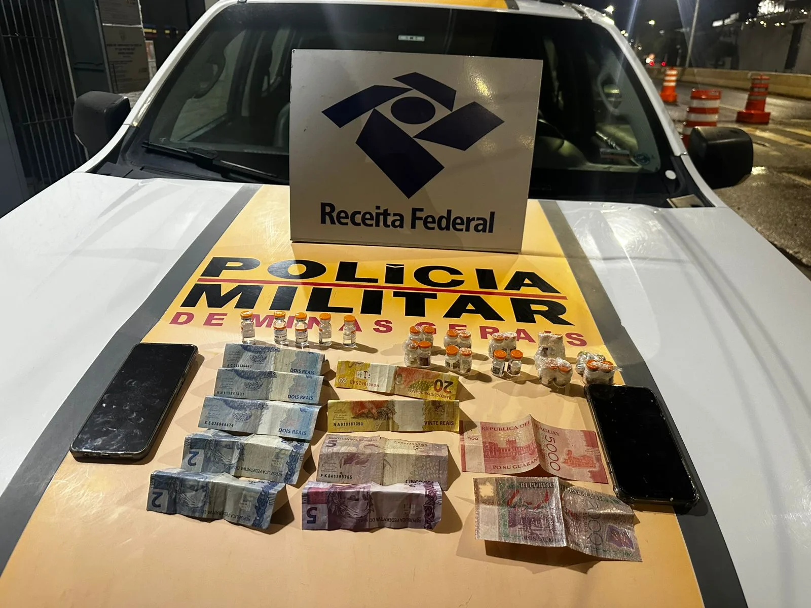 Receita Federal, Polícia Militar e Polícia Militar Rodoviária apreendem canetas emagrecedoras contrabandeadas por médico em Pouso Alegre