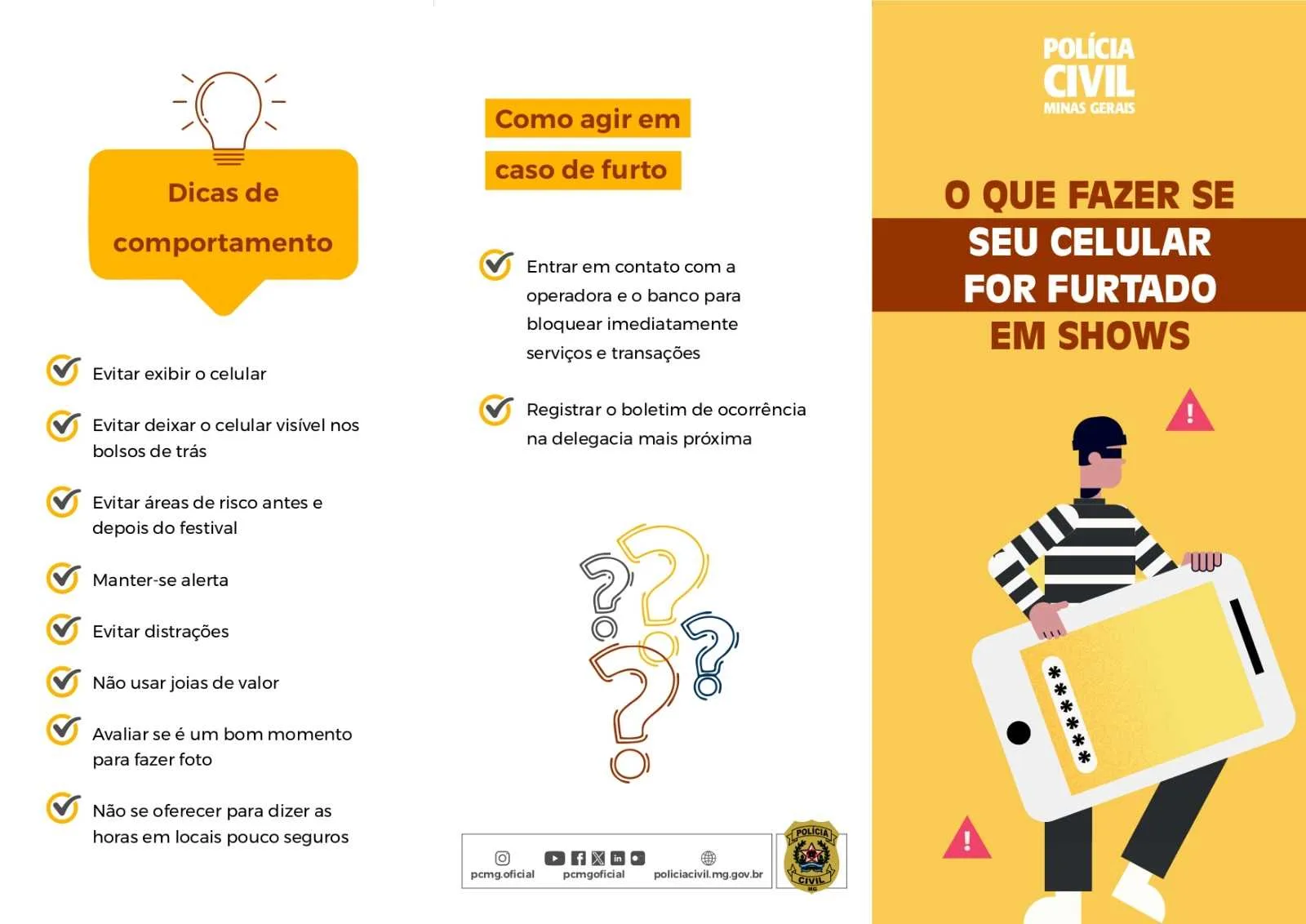 Polícia Civil orienta população sobre cuidados com celulares em grandes eventos