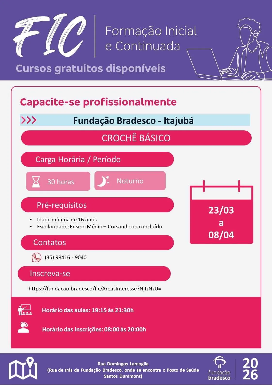 Fundação Bradesco abre inscrições para cursos gratuitos de qualificação