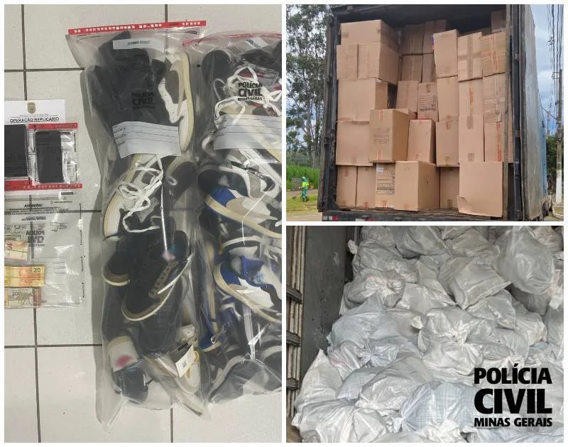 Operação Replicário apreende mais de 15 mil pares de tênis e bloqueia R$ 10 mi