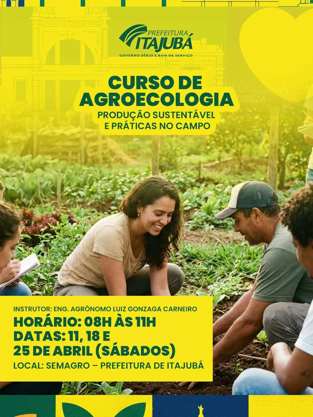 Inscrições abertas para curso de agroecologia promovido pela Secretaria de Agronegócio