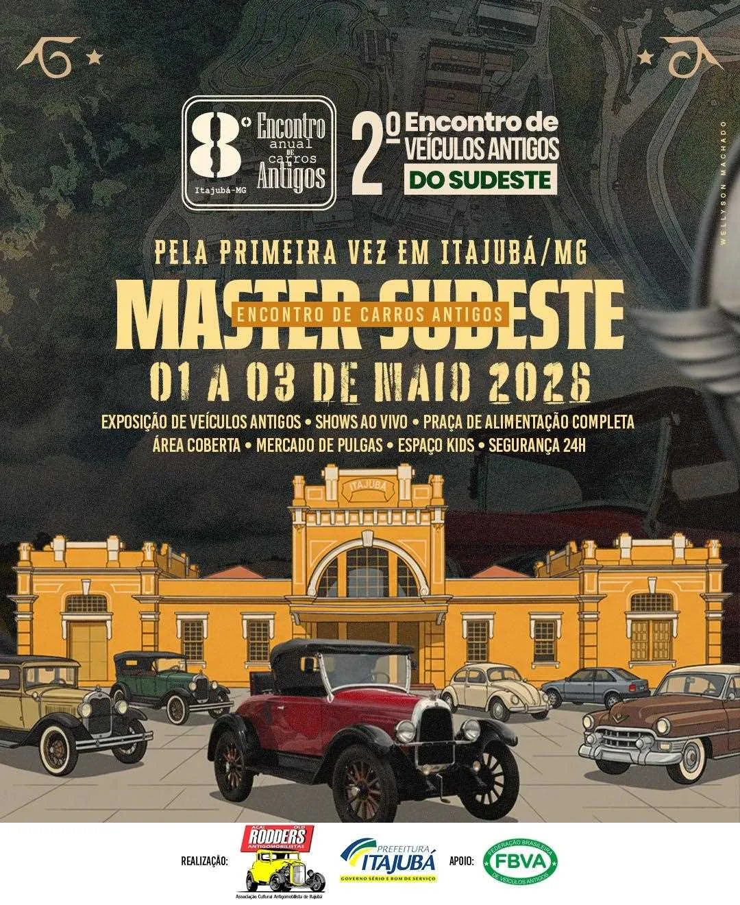Itajubá recebe etapa nacional de encontro de carros antigos