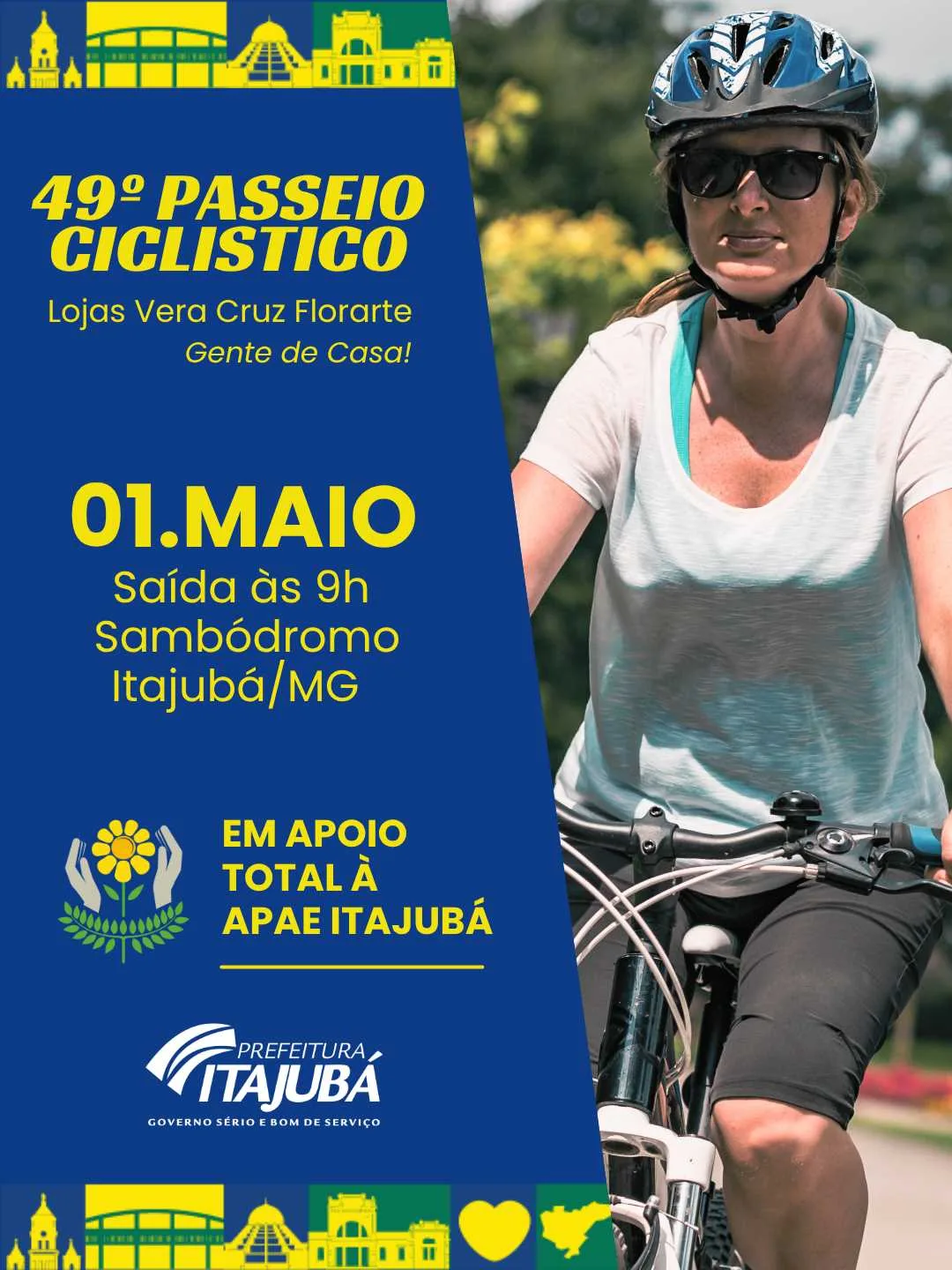 Passeio Ciclístico do Dia do Trabalho une tradição, lazer e solidariedade em Itajubá