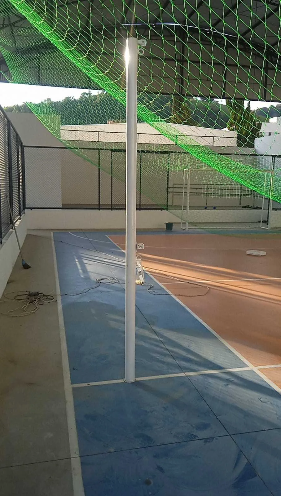 Reforma da quadra coberta na Escola Municipal Dr. Xavier Lisboa chega na fase conclusiva