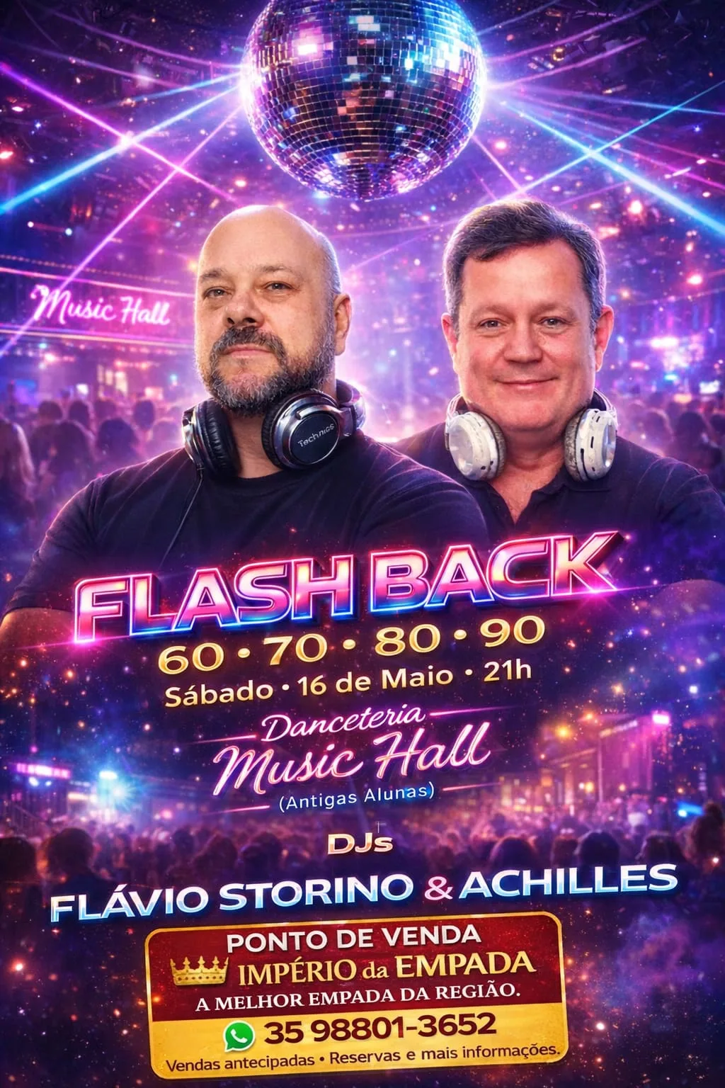 Flashback reúne clássicos dos anos 60, 70, 80 e 90 em Itajubá
