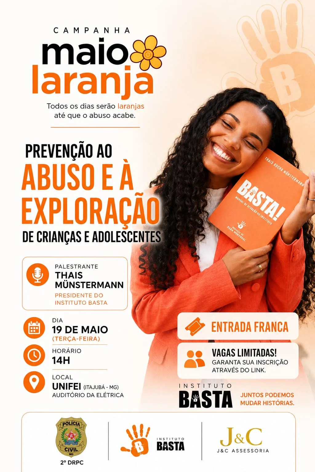 Maio Laranja promove palestra sobre proteção à infância em Itajubá