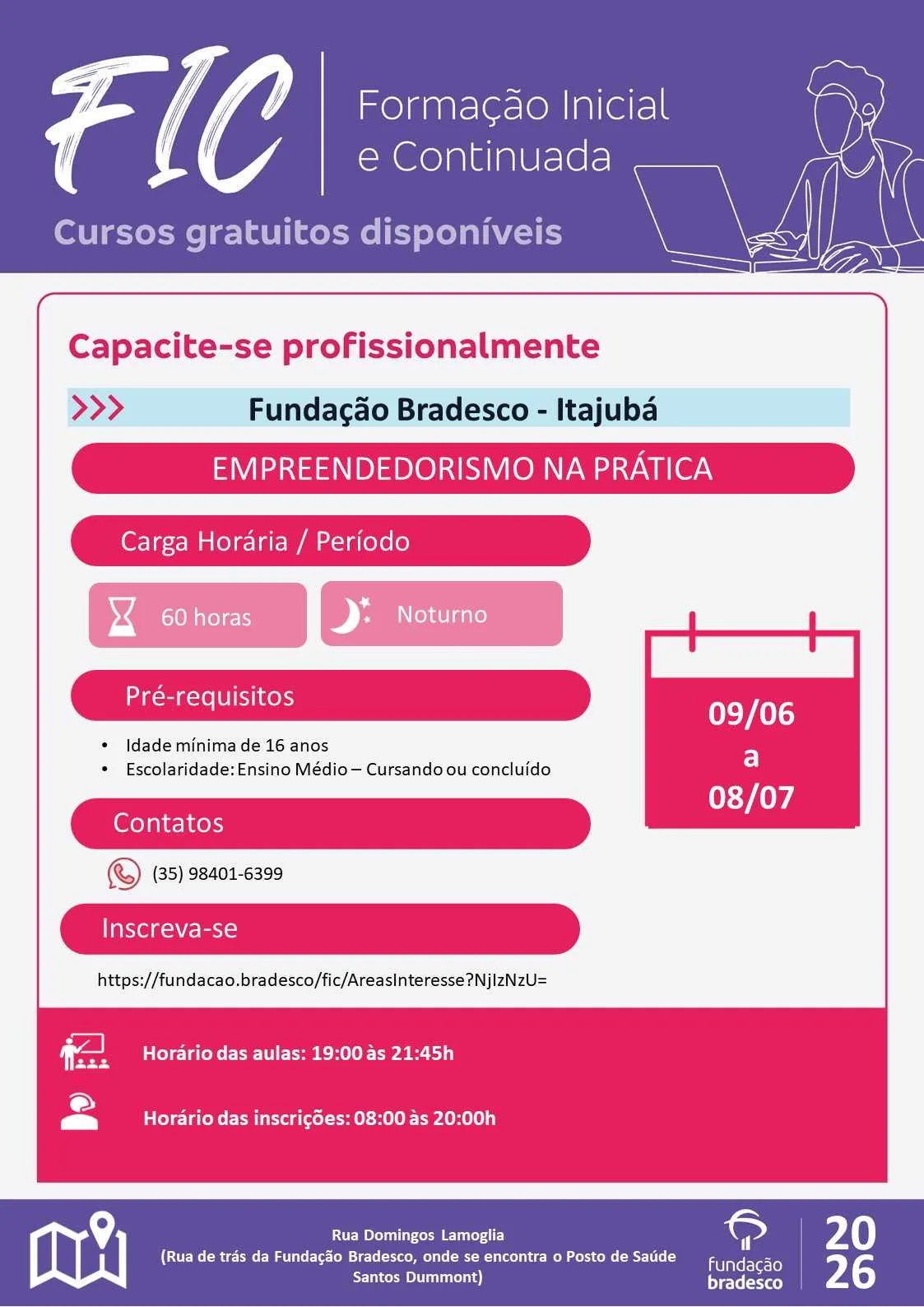 Fundação Bradesco abre inscrições para cursos gratuitos de Empreendedorismo e Power BI