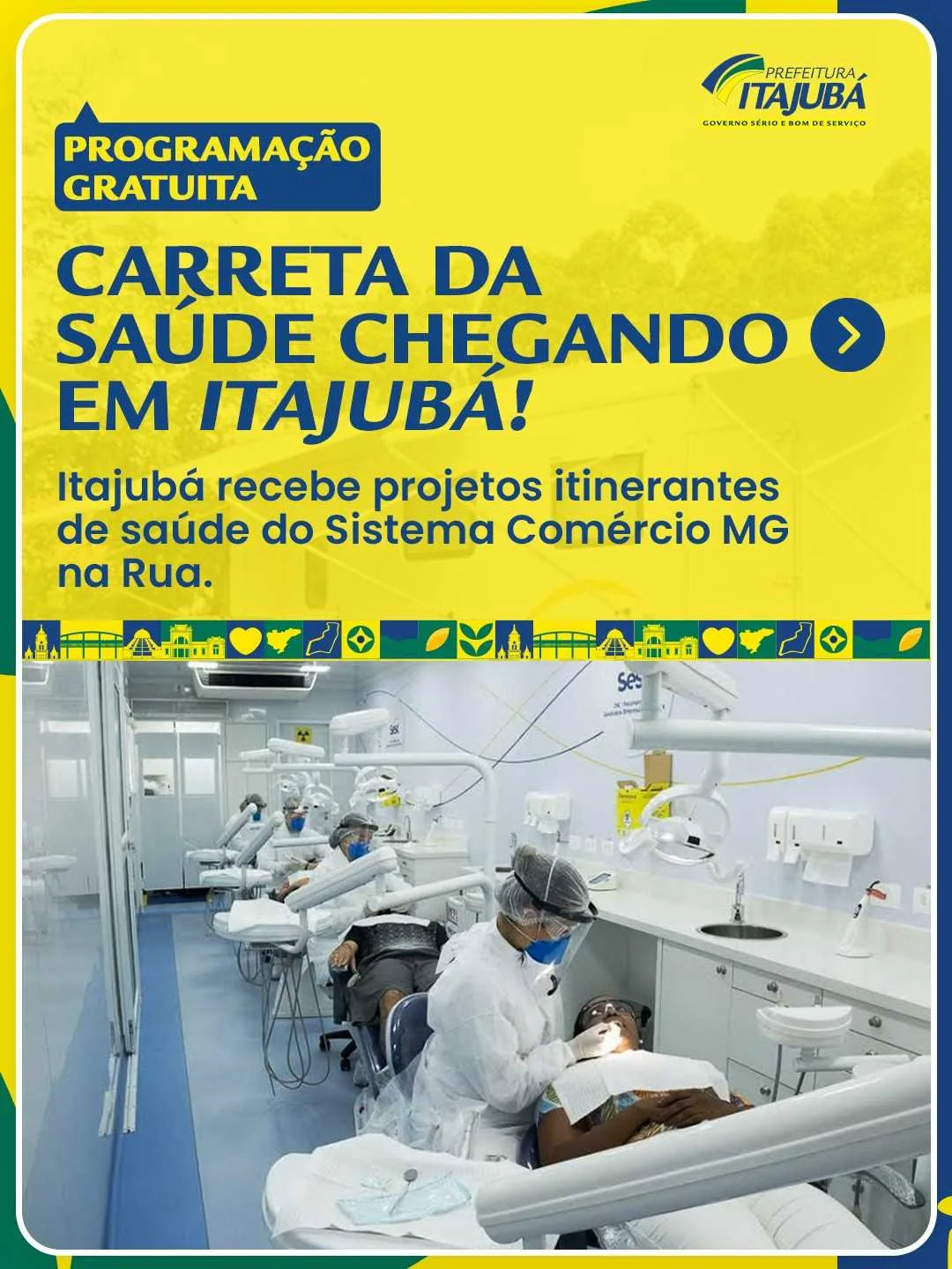 Saúde sobre rodas: Itajubá recebe carretas da saúde com consultas e exames gratuitos