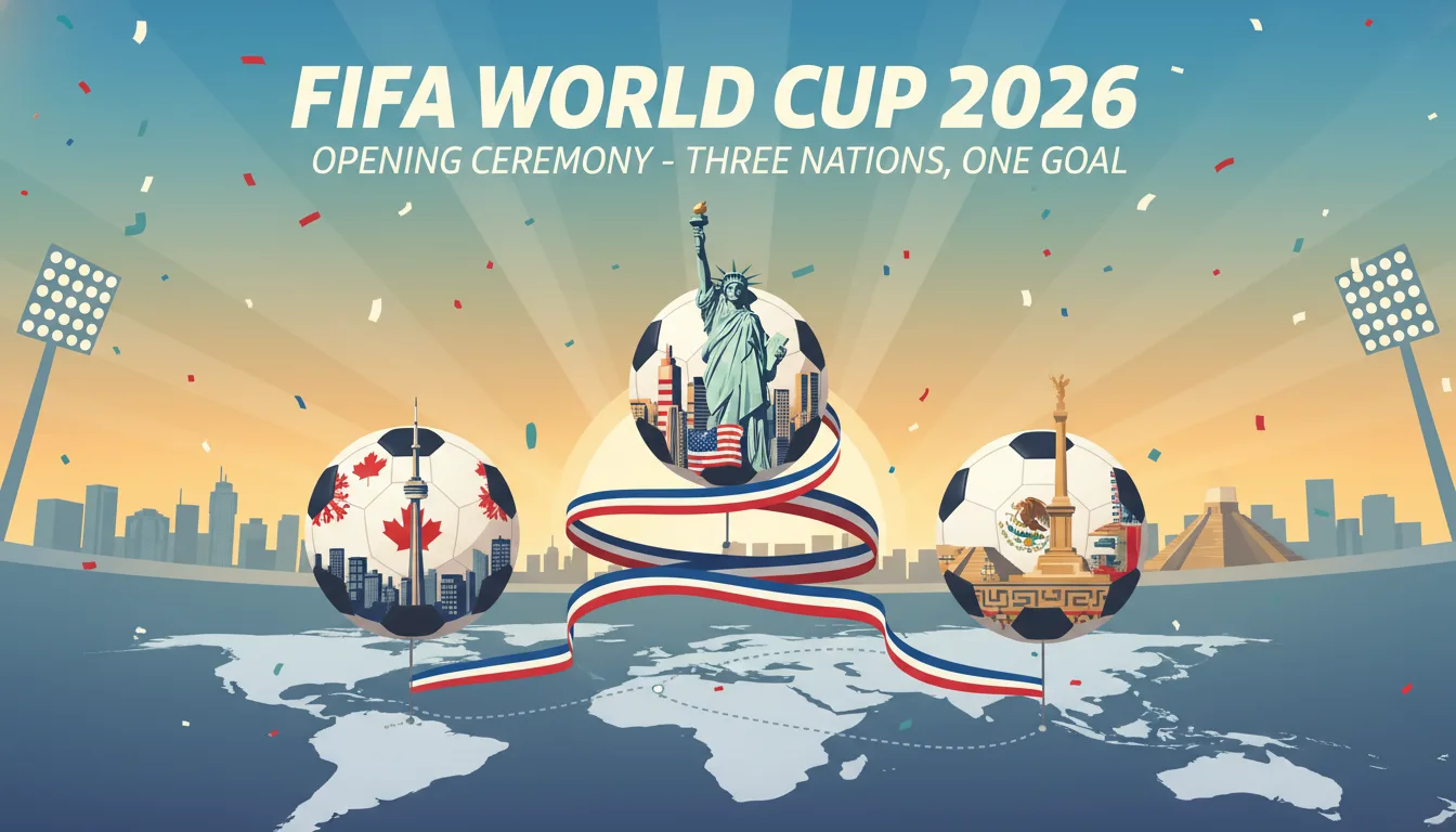 Abertura da Copa 2026 terá eventos simultâneos em três países