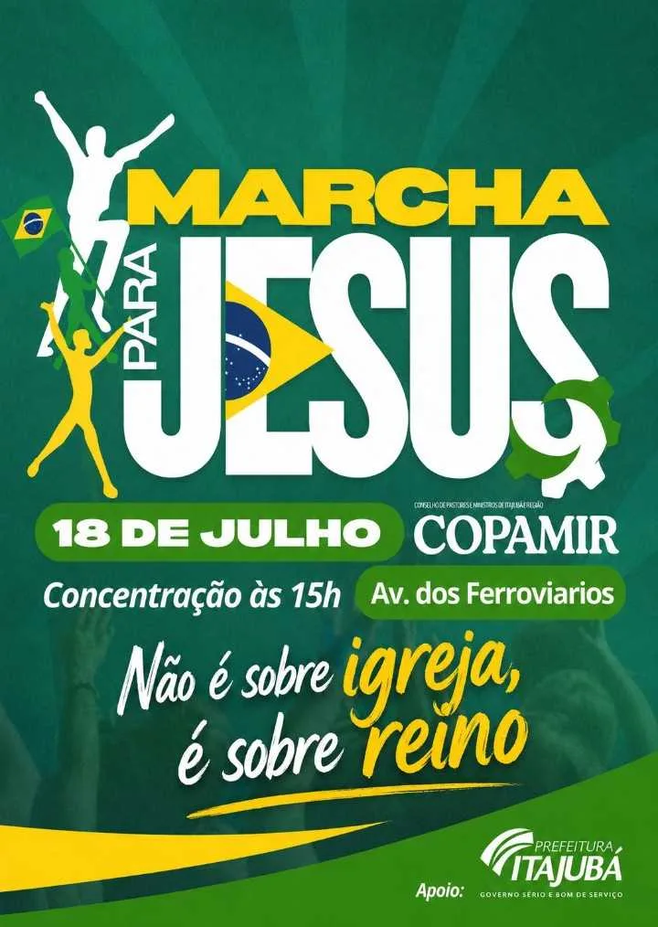 Marcha para Jesus reúne fé, música e união em Itajubá