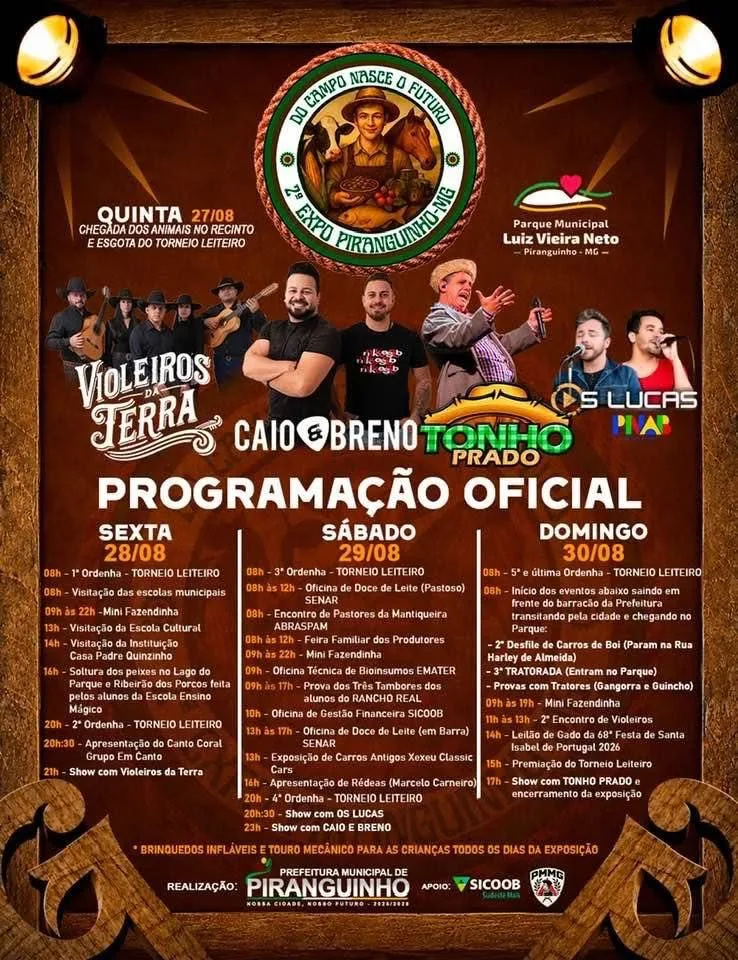 5º Festival Café & Viola de São José do Alegre. Programação: