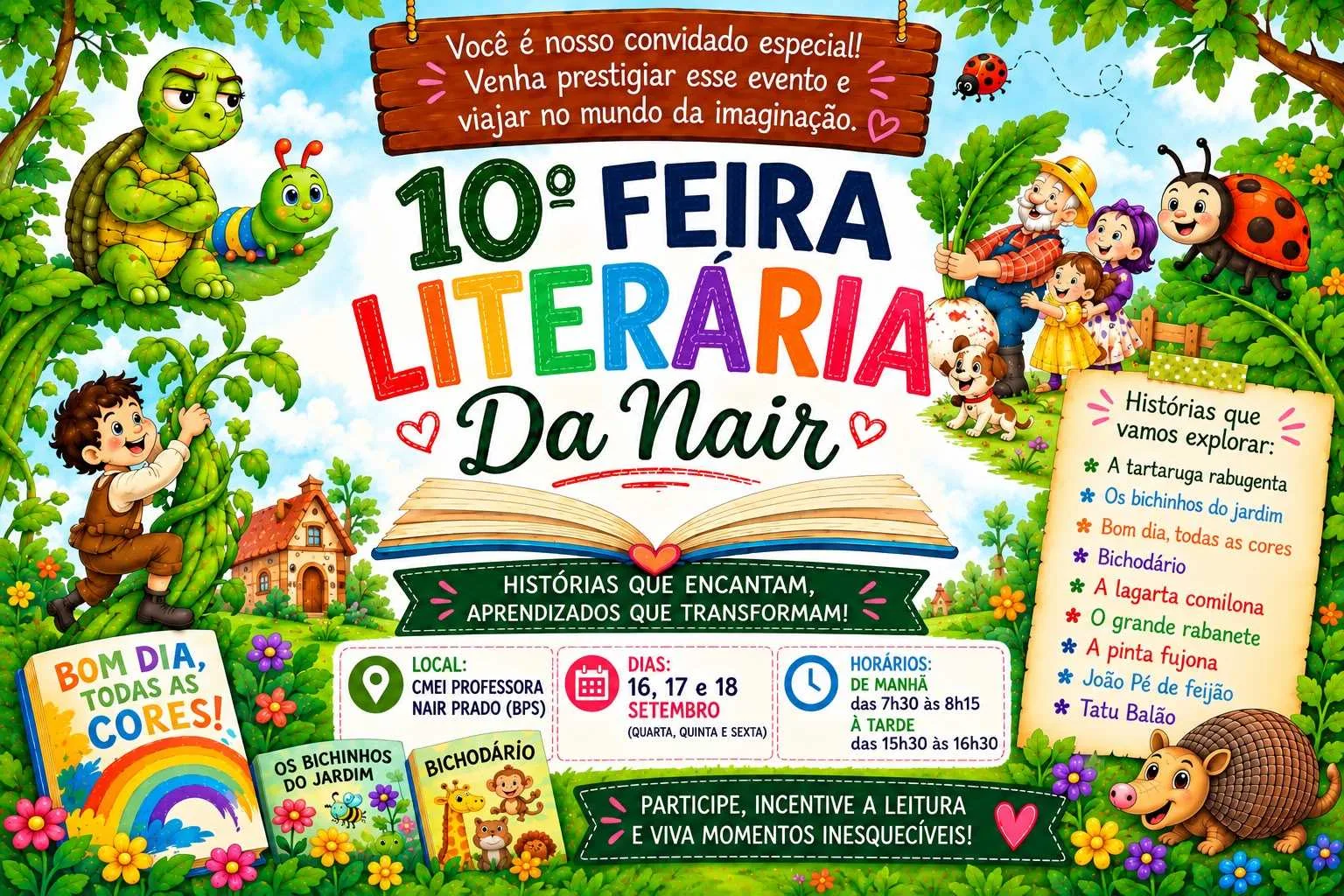 10ª Feira Literária da Nair celebra a magia da leitura e da imaginação