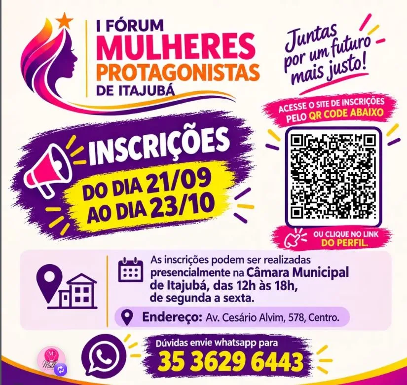 Fórum Mulheres Protagonistas de Itajubá promove debate sobre conquistas, desafios e construção de uma cidade mais justa