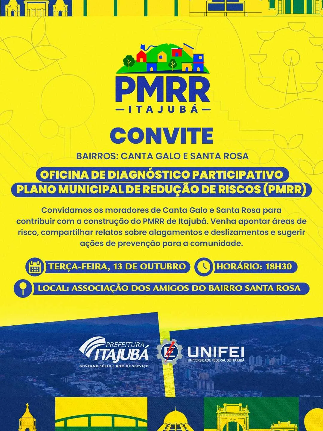 Moradores de Canta Galo e Santa Rosa são convidados para oficina do PMRR