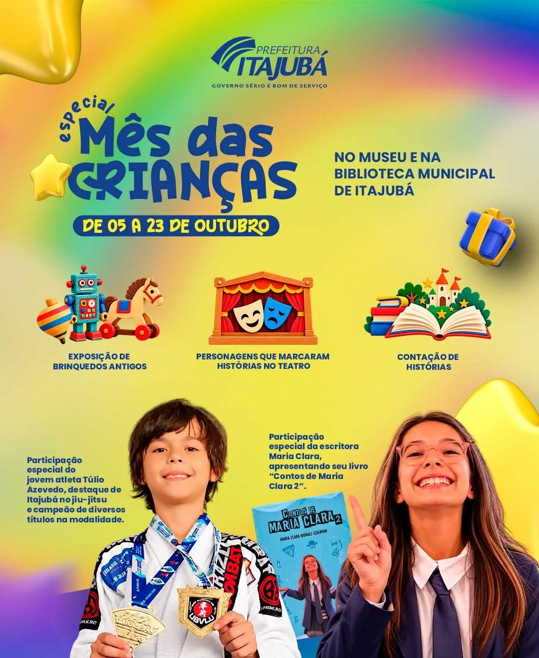 Itajubá promove 1º Especial Mês das Crianças no Museu e na Biblioteca Municipal