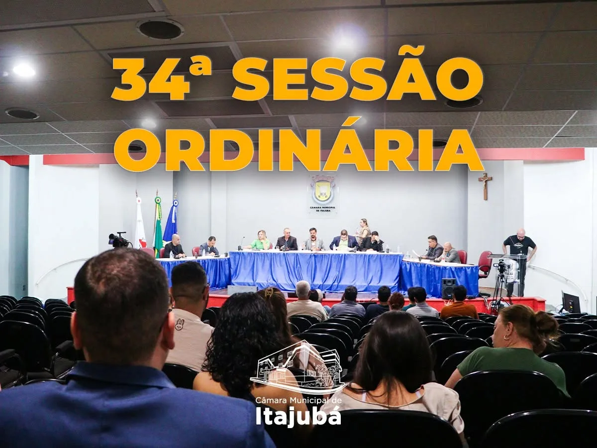 A Câmara Municipal de Itajubá realizou, na noite desta segunda-feira (19), sua 34ª Sessão Ordinária de 2026.