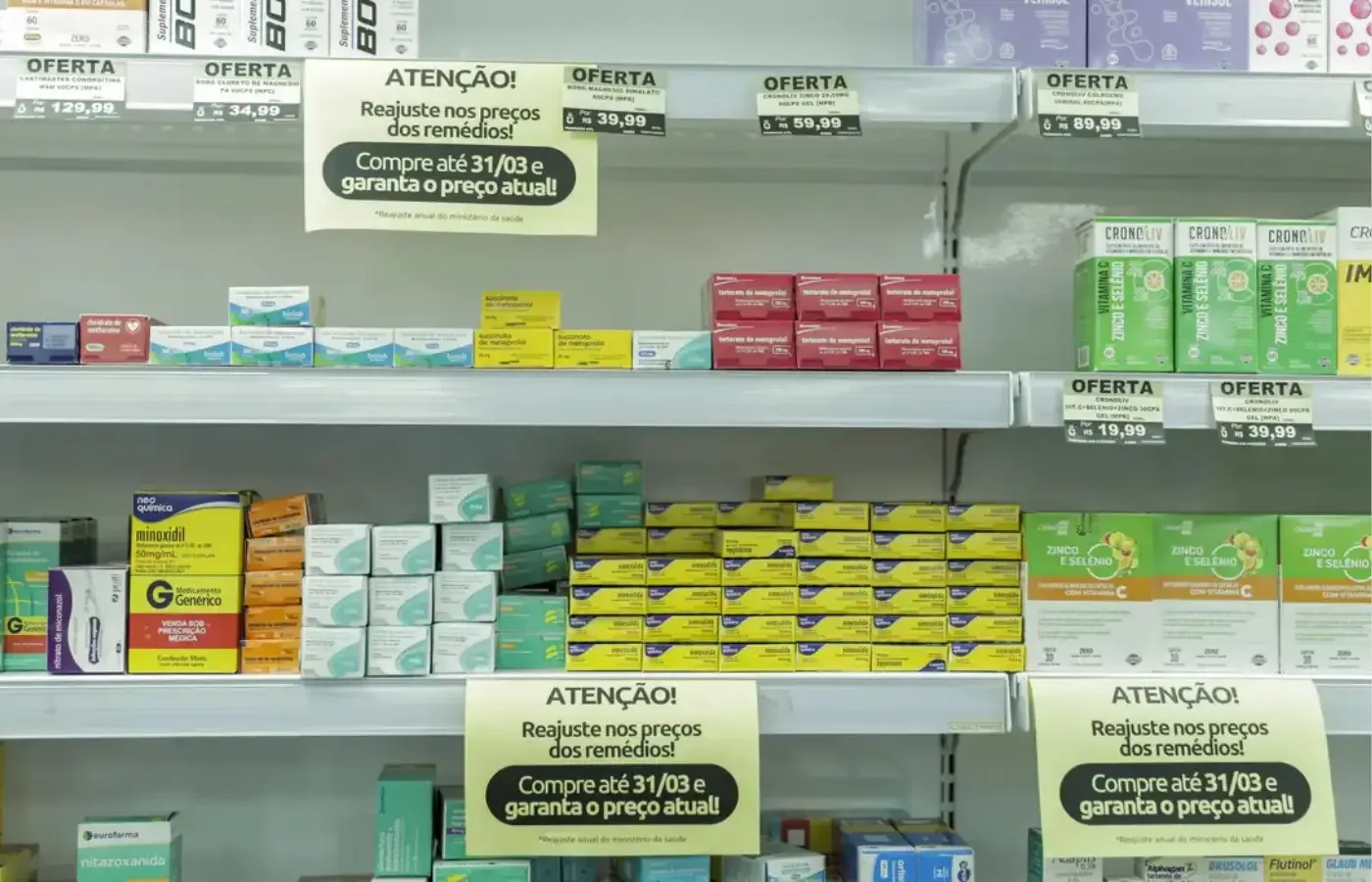 Remédios: preços podem subir até 3,81%