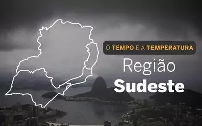 O TEMPO E A TEMPERATURA: frente fria avança na Região Sudeste